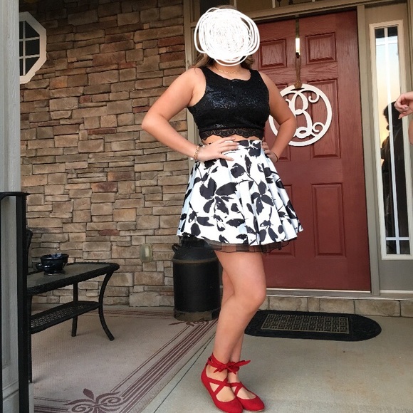 2 piece semi formal dress